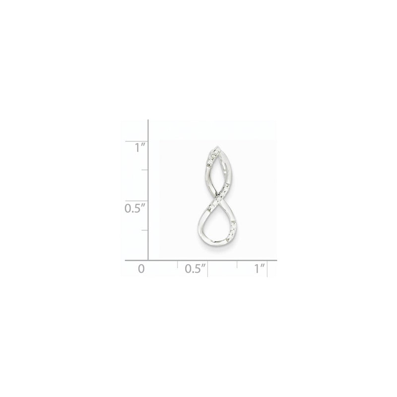 14K White Gold Real Diamond Pendant
