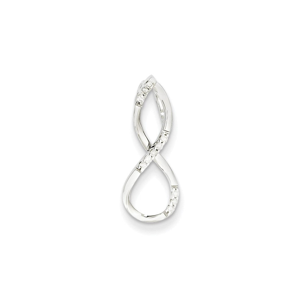 14K White Gold Real Diamond Pendant