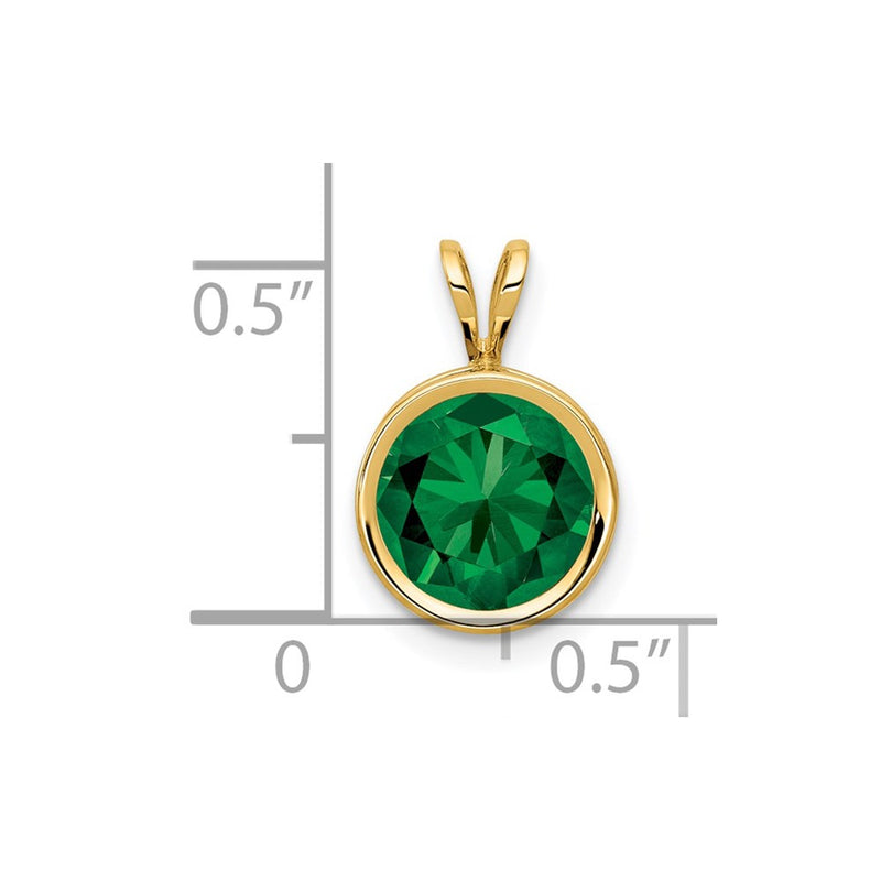 14K Yellow Gold 8mm Mount St. Helens bezel pendant