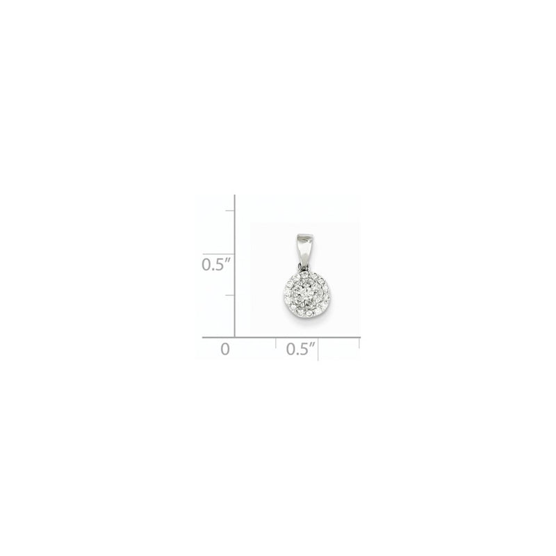 14k White Gold Real Diamond Pendant