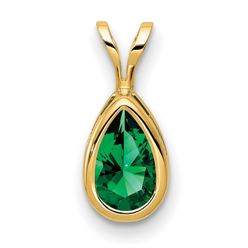 14K Yellow Gold Mount St. Helens bezel pendant