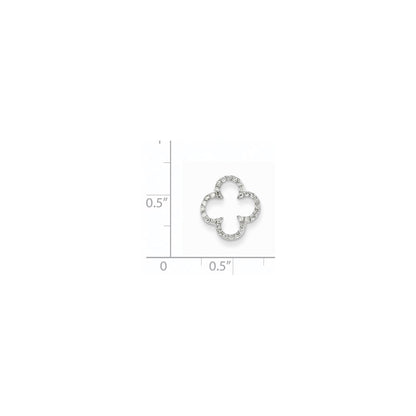 14k White Gold Diamond Chain Slide