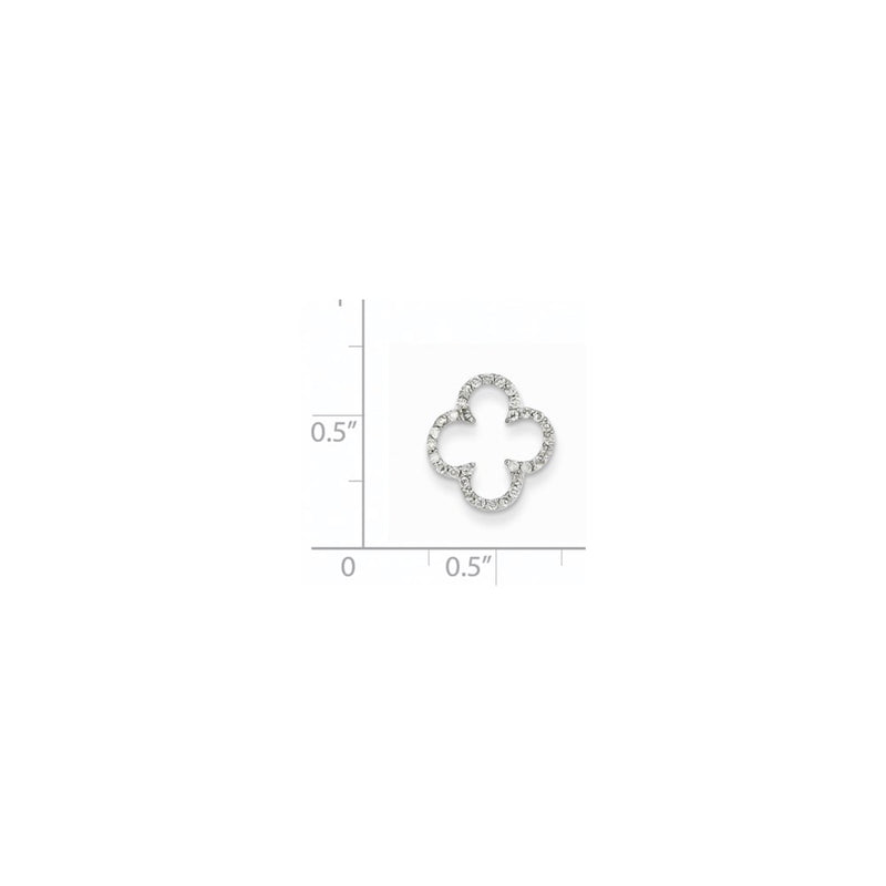 14k White Gold Diamond Chain Slide