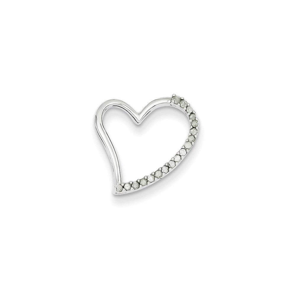 14k White Gold Real Diamond Pendant