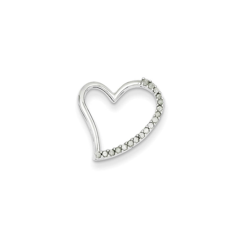 14k White Gold Real Diamond Pendant