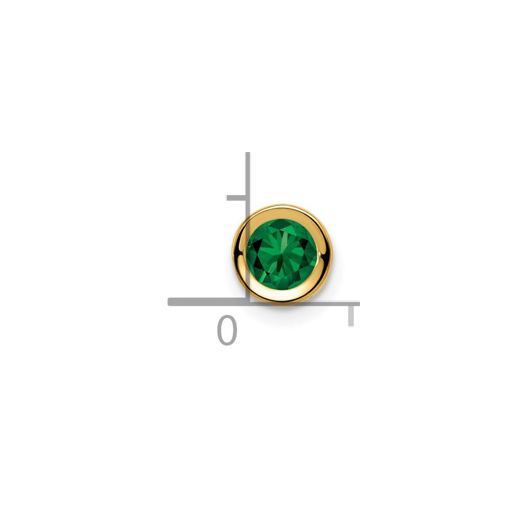 14K Yellow Gold 5mm Mount St. Helens bezel pendant