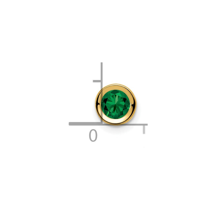 14K Yellow Gold 5mm Mount St. Helens bezel pendant