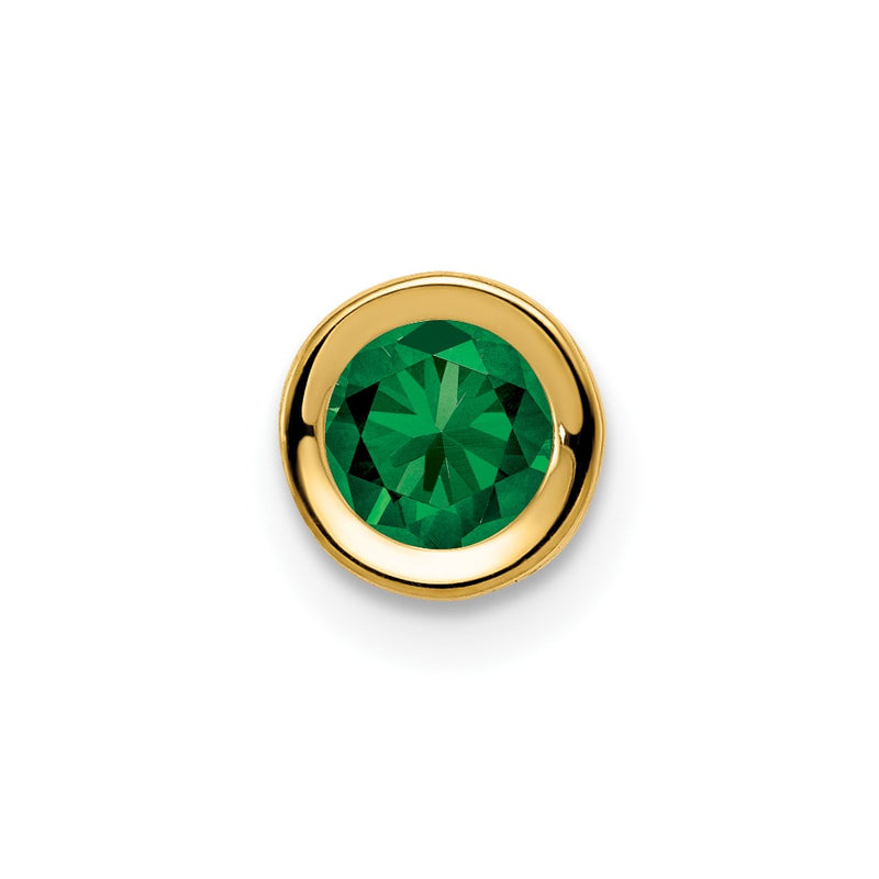 14K Yellow Gold 5mm Mount St. Helens bezel pendant