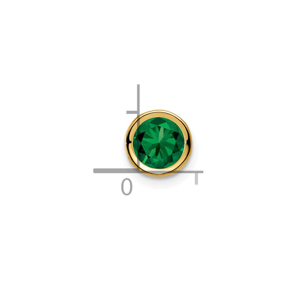 14K Yellow Gold 6mm Mount St. Helens bezel pendant