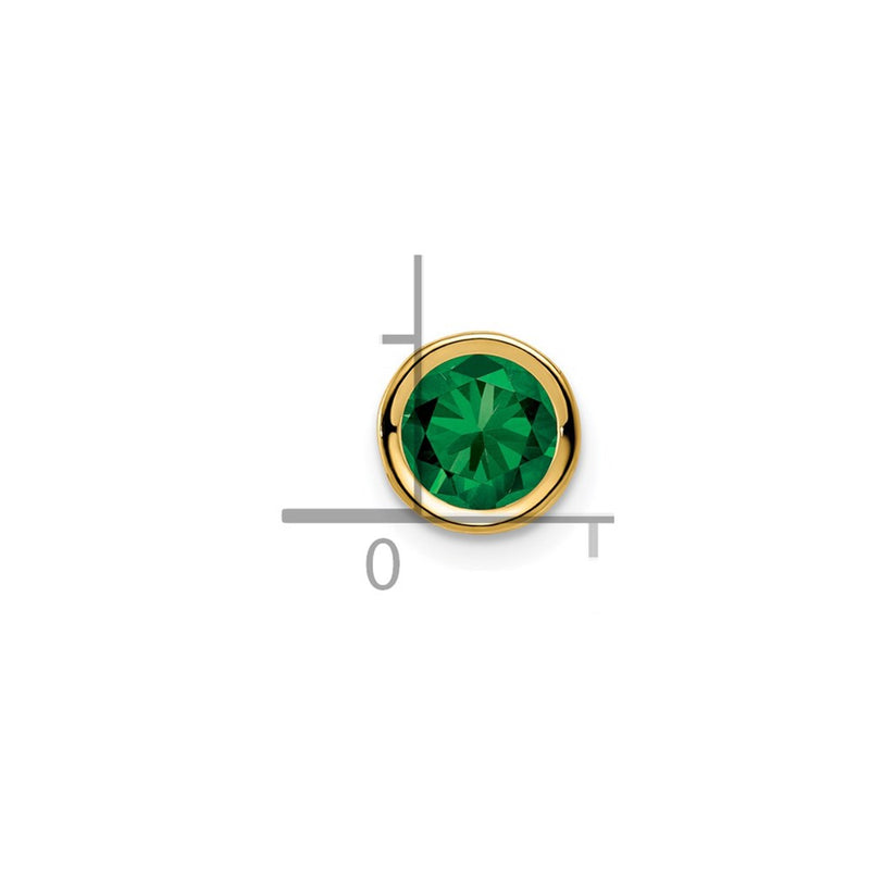 14K Yellow Gold 6mm Mount St. Helens bezel pendant