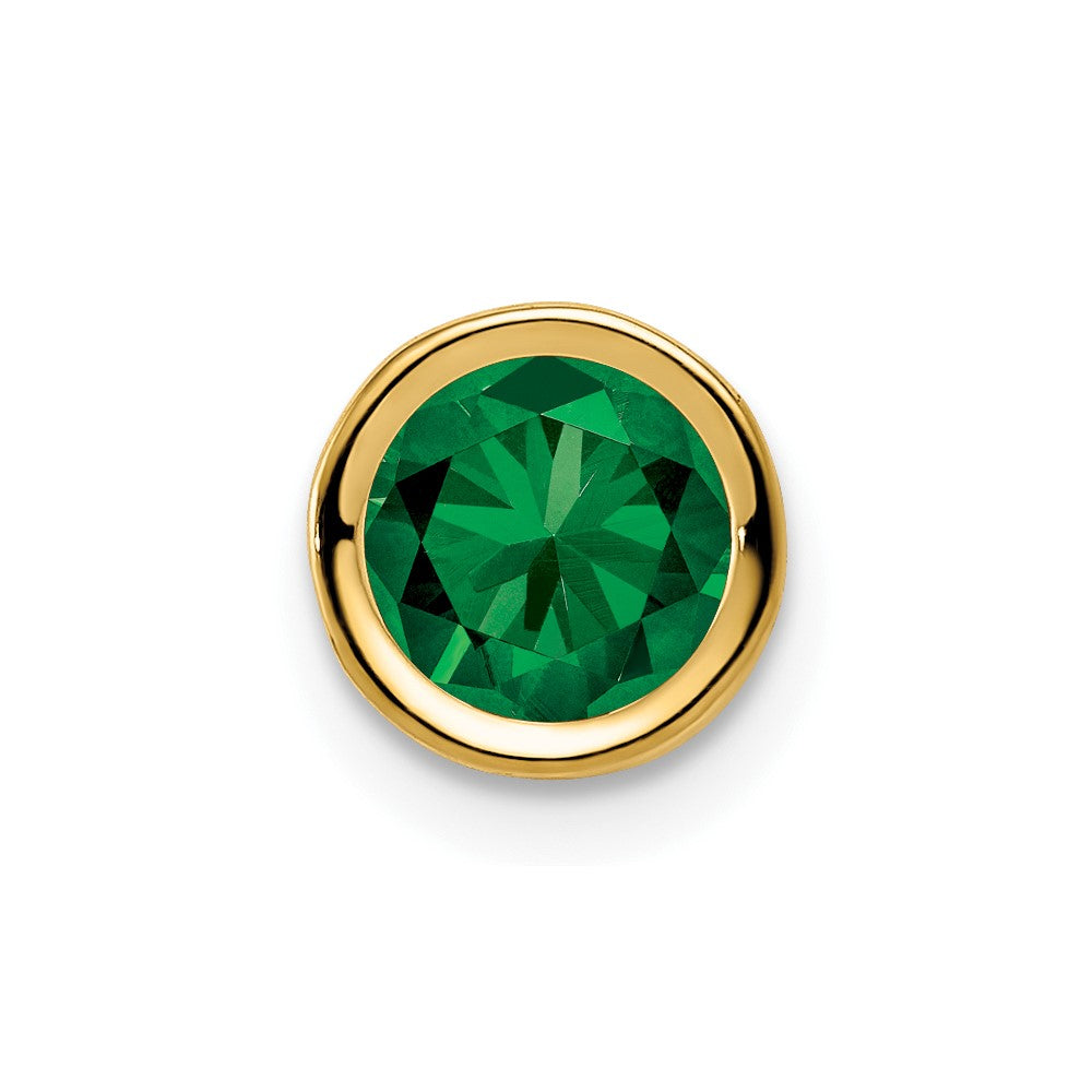14K Yellow Gold 6mm Mount St. Helens bezel pendant