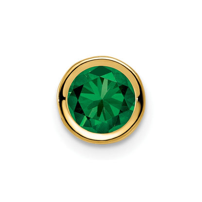 14K Yellow Gold 6mm Mount St. Helens bezel pendant