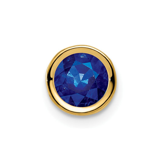 14k 6mm Sapphire bezel Pendant