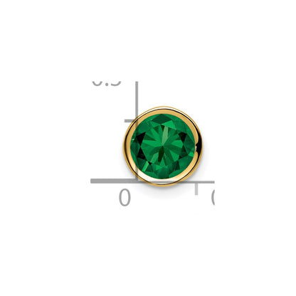 14K Yellow Gold 7mm Mount St. Helens bezel pendant