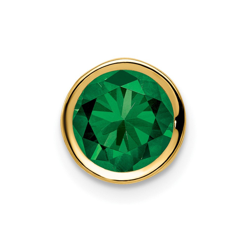 14K Yellow Gold 7mm Mount St. Helens bezel pendant