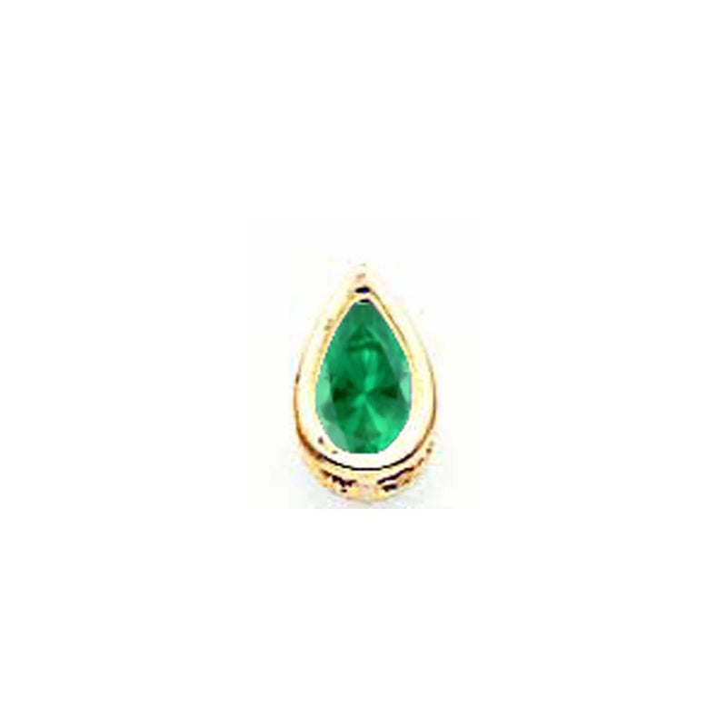 14K Yellow Gold 6x4mm Pear Mount St. Helens bezel pendant
