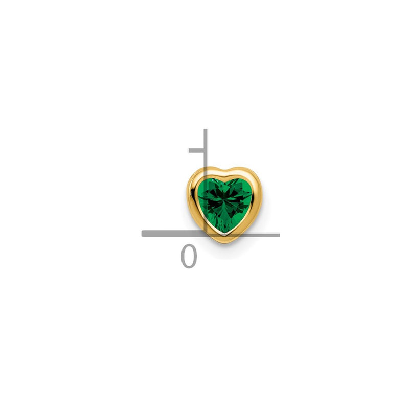14K Yellow Gold 5mm Heart Mount St. Helens bezel pendant