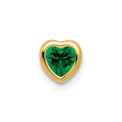 14K Yellow Gold 5mm Heart Mount St. Helens bezel pendant