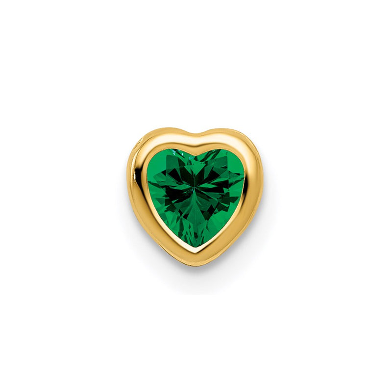 14K Yellow Gold 5mm Heart Mount St. Helens bezel pendant