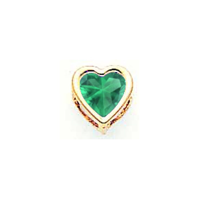 14K Yellow Gold 6mm Heart Mount St. Helens bezel pendant
