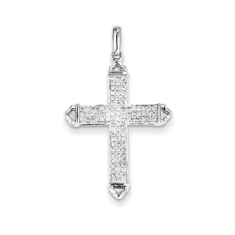14k White Gold Real Diamond Pendant