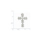 14k White Gold Diamond Filigree Cross Pendant