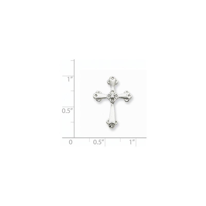 14K White GoldA Real Diamond Cross