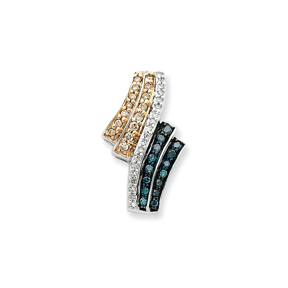 14k White Gold WG Bl.Wht. & Ch