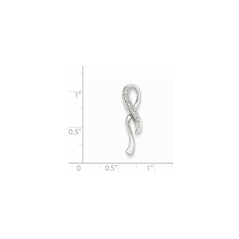 14K White Gold Diamond Fashion Chain Slide