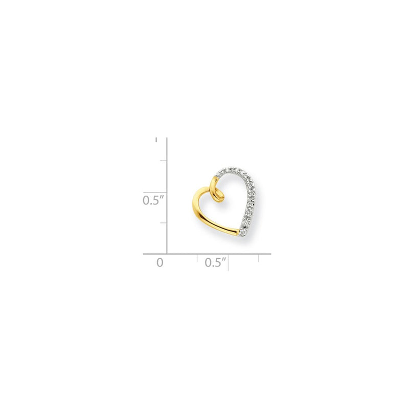 14K Diamond Heart Chain Slide