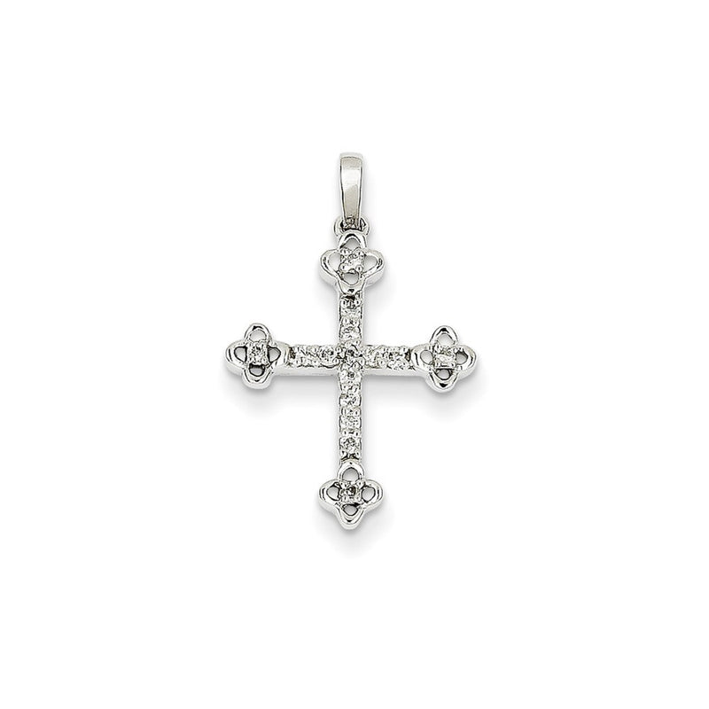 14K White Gold Real Diamond Pendant