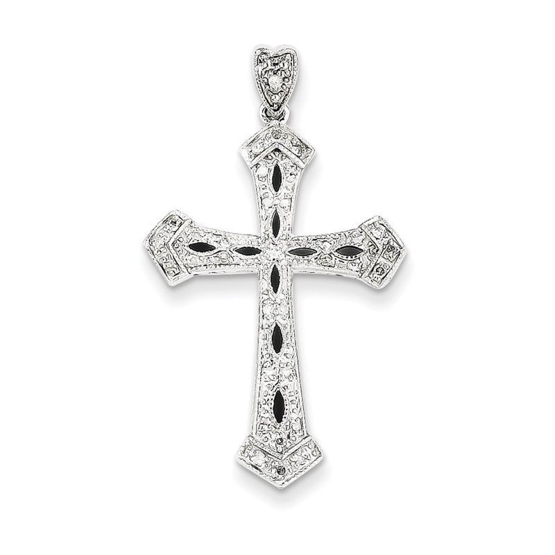 14k white gold real diamond pendant xp3774aa