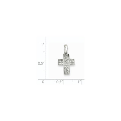 14k White Gold Real Diamond Pendant