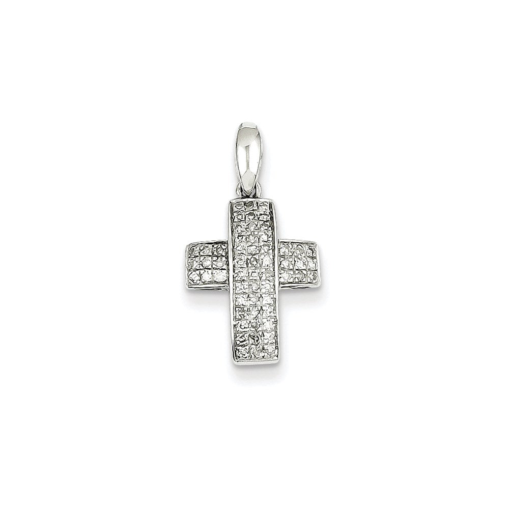 14k White Gold Real Diamond Pendant