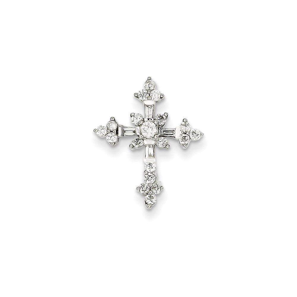 14k White Gold Diamond Pendant