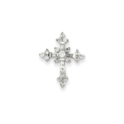 14k White Gold Diamond Pendant