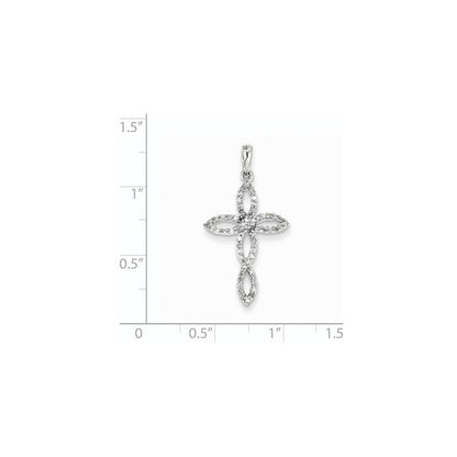 14k White Gold Real Diamond Pendant