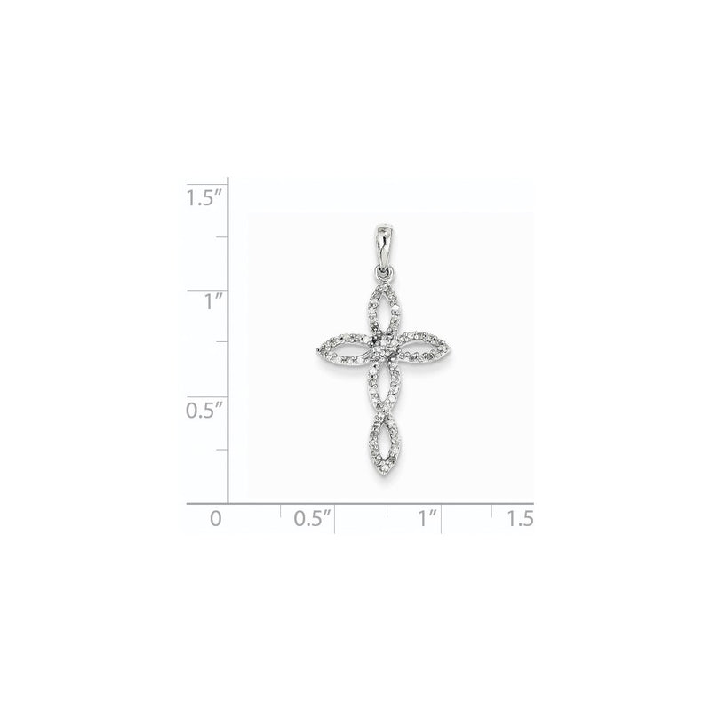 14k White Gold Real Diamond Pendant