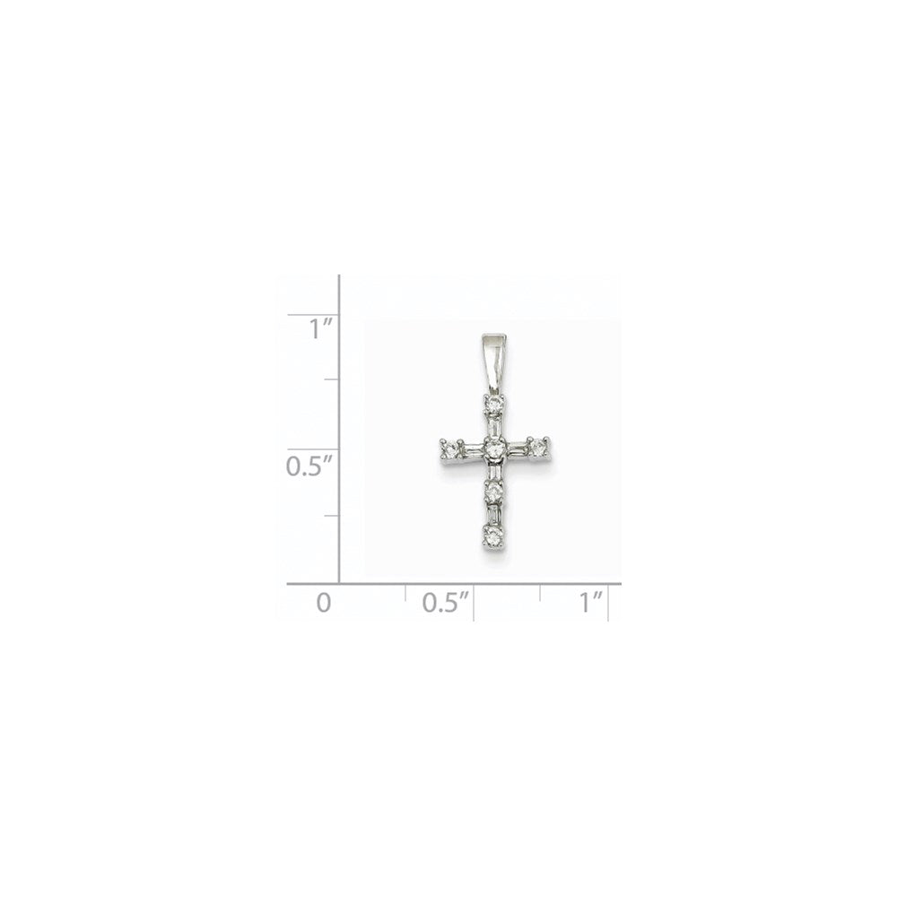 14k White Gold Diamond Pendant