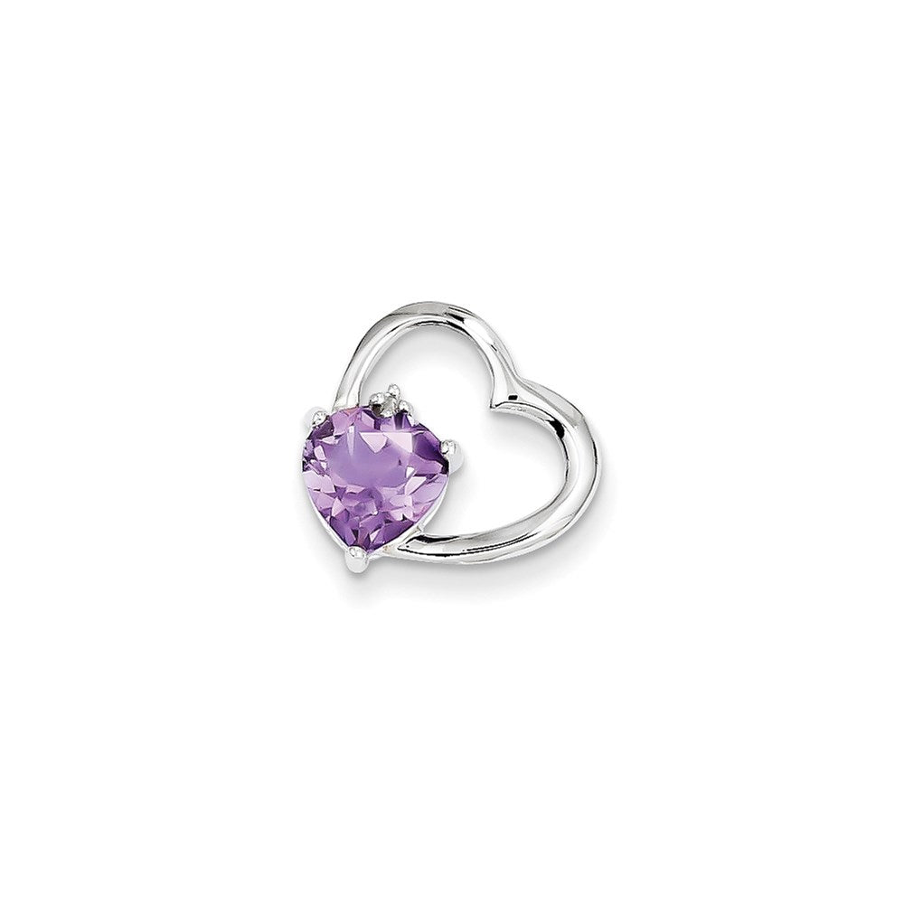 14k White Gold Real Diamond & AM Pendant