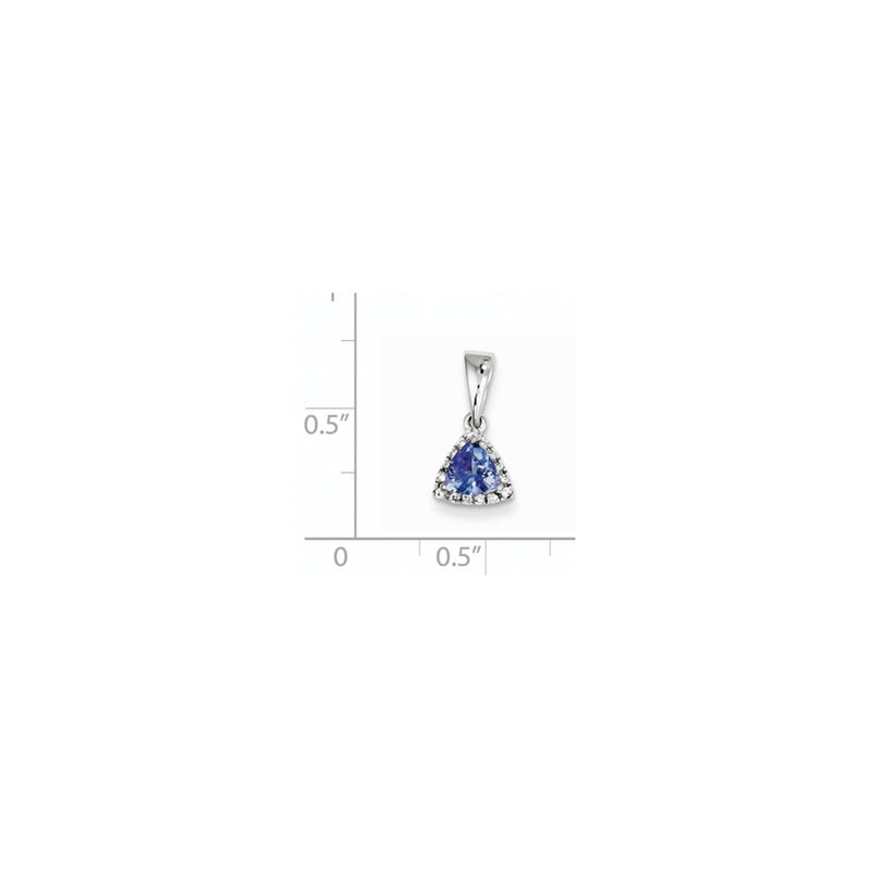 14k White Gold Tanzanite Diamond Pendant