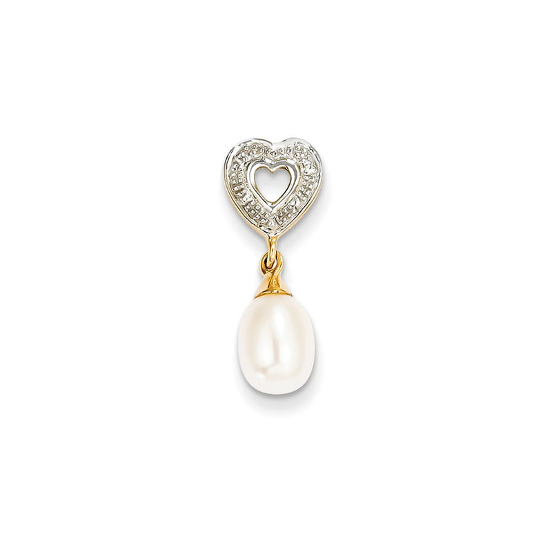 14K Yellow Gold Real Diamond & FWCP Pendant