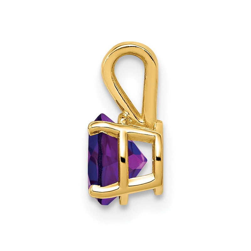 14K Yellow Gold Amethyst pendant
