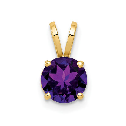 14K Yellow Gold Amethyst pendant