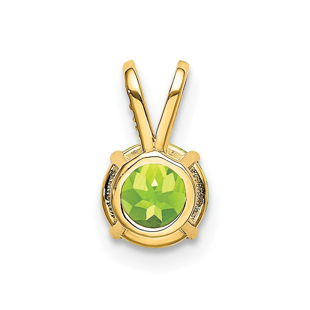 14K Yellow Gold 6mm Peridot pendant