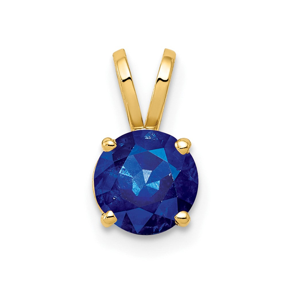 14k 6mm Sapphire Pendant