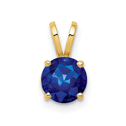 14k 6mm Sapphire Pendant