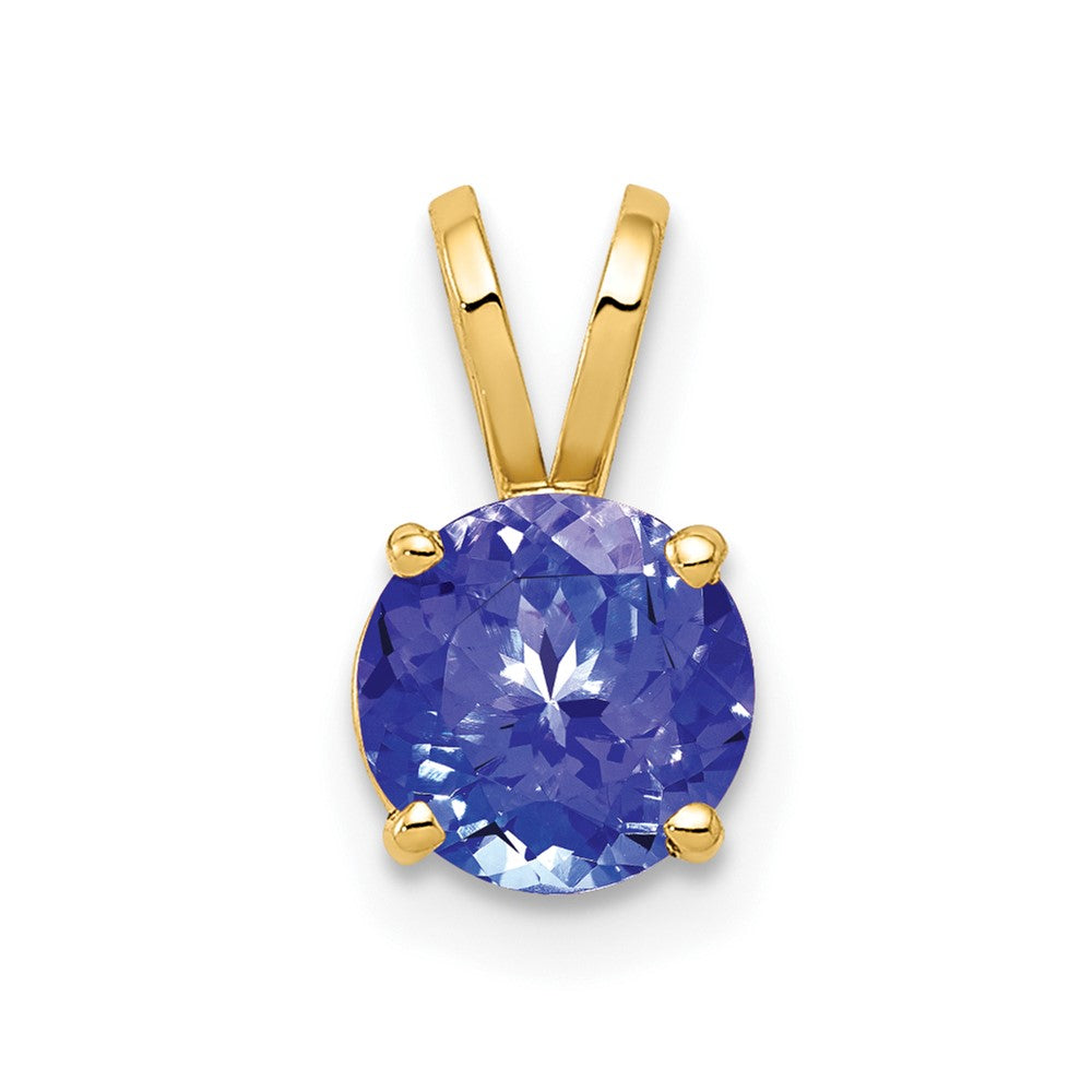 14k Yellow Gold 6mm Tanzanite pendant