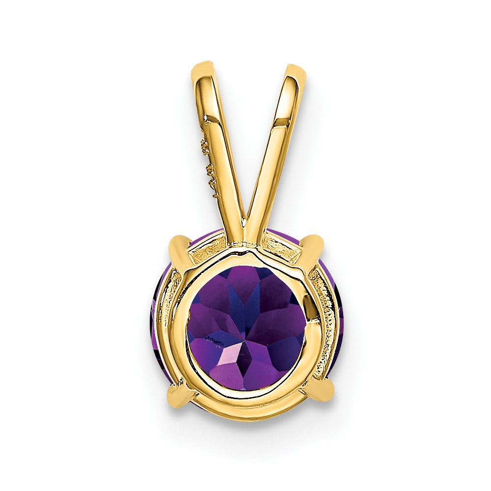 14K Yellow Gold Amethyst pendant