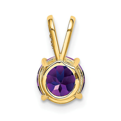 14K Yellow Gold Amethyst pendant